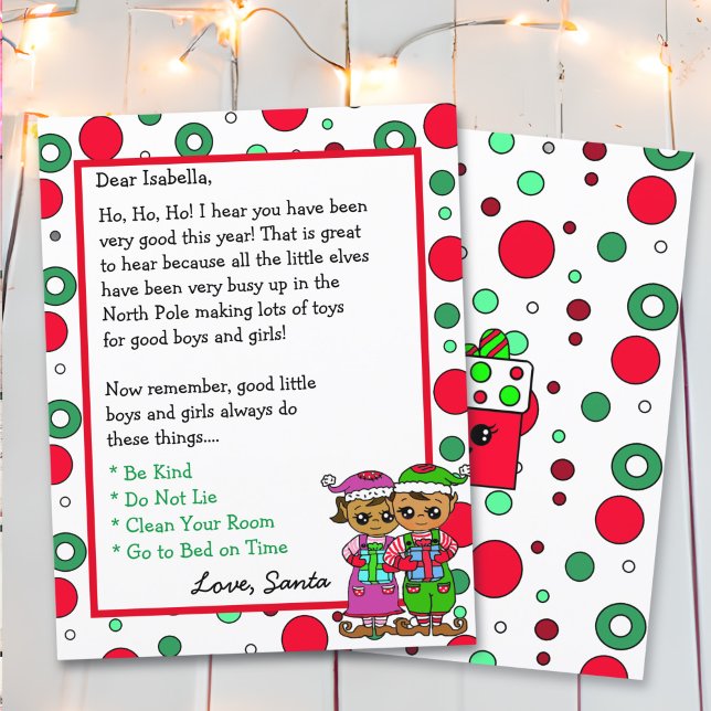 Adorable Elf Personalized  Letter from Santa (Creator Uploaded)