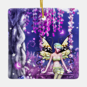 Adorable Fairy Ceramic Ornament