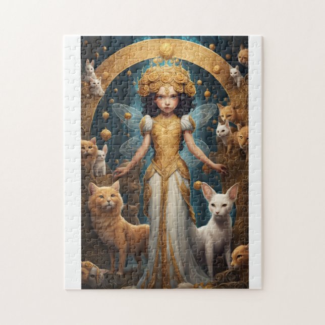 Adorable fairyland character in a fantasy land jigsaw puzzle (Vertical)