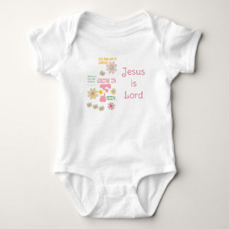 Adorable Faith Pastel Retro Floral Butterfly Baby Bodysuit