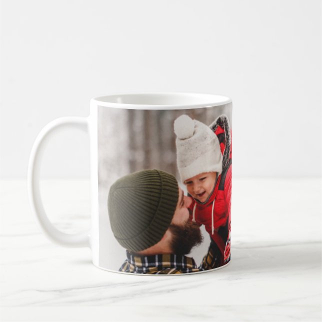 Adorable Family Holiday Christmas Photo Mug (Left)