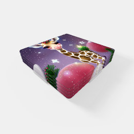 Adorable Fantasy Baby Giraffe with Holly Coaster Set
