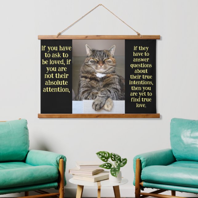 Adorable Feline Cat looking at you  Hanging Tapestry (Living Room)