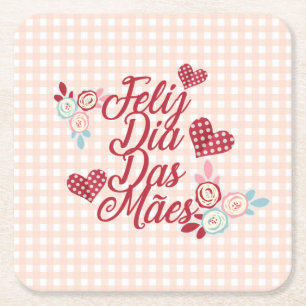 Adorable Feliz Dia Das Mães   Coaster