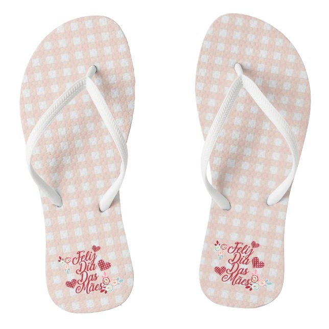 Adorable Feliz Dia Das Mães | Flip Flops (Footbed)