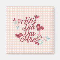 Adorable Feliz Dia Das Mães | Magnet