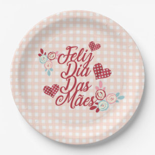 Adorable Feliz Dia Das Mães   Paper Plate
