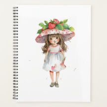Adorable Fille aux fraises