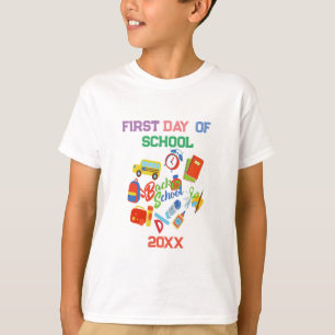Adorable First Day of School Pattern T-Shirt