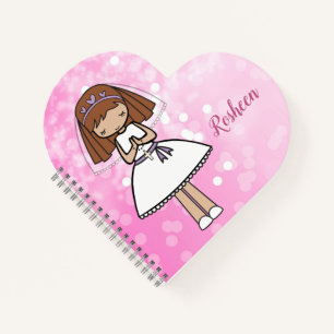 Adorable First Holy Communion red haired girl Notebook