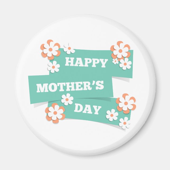 Adorable Floral Happy Mother's Day | Magnet (Front)