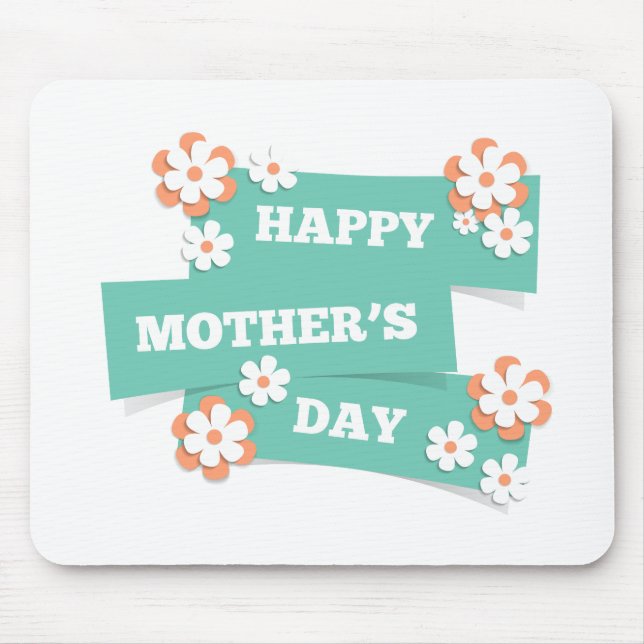 Adorable Floral Happy Mother's Day | Mouse Pad (Front)