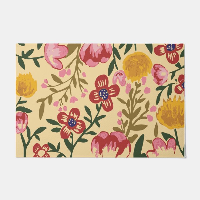  Adorable Flower Doormat, Housewarming Gift Doormat (Front)