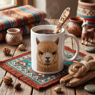 Adorable Fluffy Alpaca Animal Coffee Mug