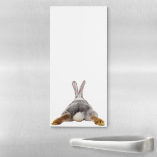 Adorable Fluffy Bunny Tail Butt Rabbit Magnetic Notepad