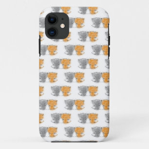 Adorable Fluffy Kittens Illustration Cat Art iPhone 11 Case