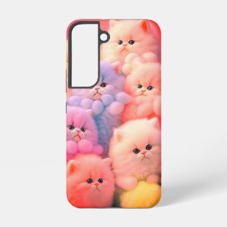 Adorable Fluffy Kittens in Soft Pastel Colours Samsung Galaxy Case