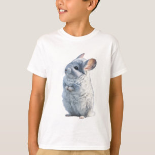Adorable Fluffy Standing Chinchilla Kids T-Shirt