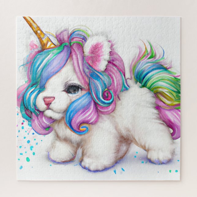 Adorable Fluffy Unicorn Puppy  Jigsaw Puzzle (Vertical)
