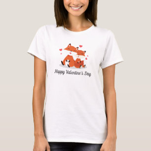 Adorable Foxes Couple Valentine   Shirt