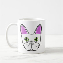 Adorable French Bulldog Face - White Frenchie