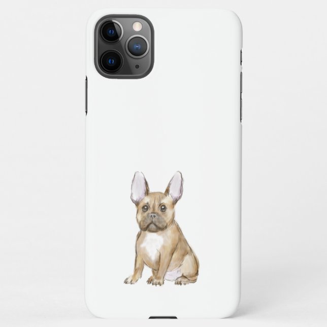 Adorable french bulldog puppy iPhone case (Back)