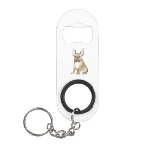 Adorable french bulldog puppy keychain bottle opener
