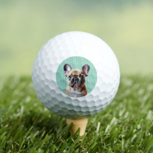 Adorable French Bulldog Puppy Name Custom Blue Golf Balls