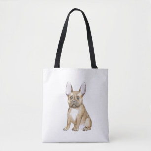 Adorable french bulldog puppy tote bag