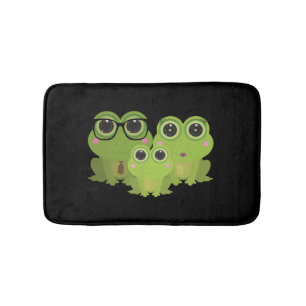 Adorable Frog Family – Dad, Mom & Baby Frog Bath Mat