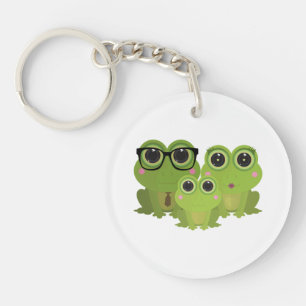 Adorable Frog Family – Dad, Mom & Baby Frog Keychain