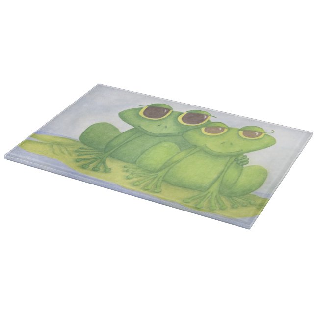 Adorable Frog Lovers Cutting Board (Corner)
