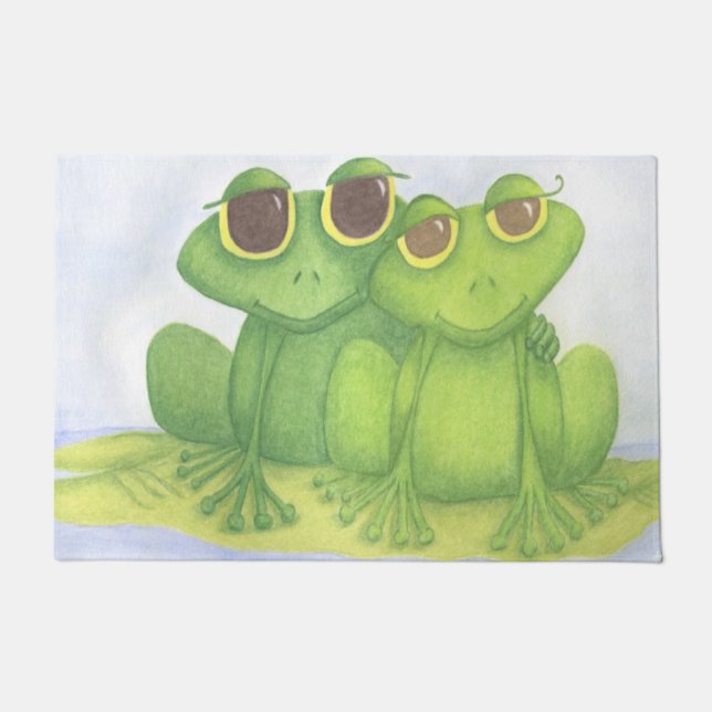 Adorable Frog Lovers Doormat (Front)