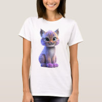 Adorable Galactic Purple Lynx Cub Women