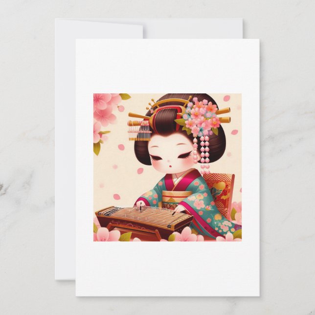 adorable geisha invitation (Front)