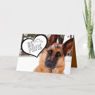 Adorable German Shepherd Valentine's Day Card