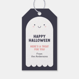 Adorable Ghost Happy Halloween Treat Gift Tags