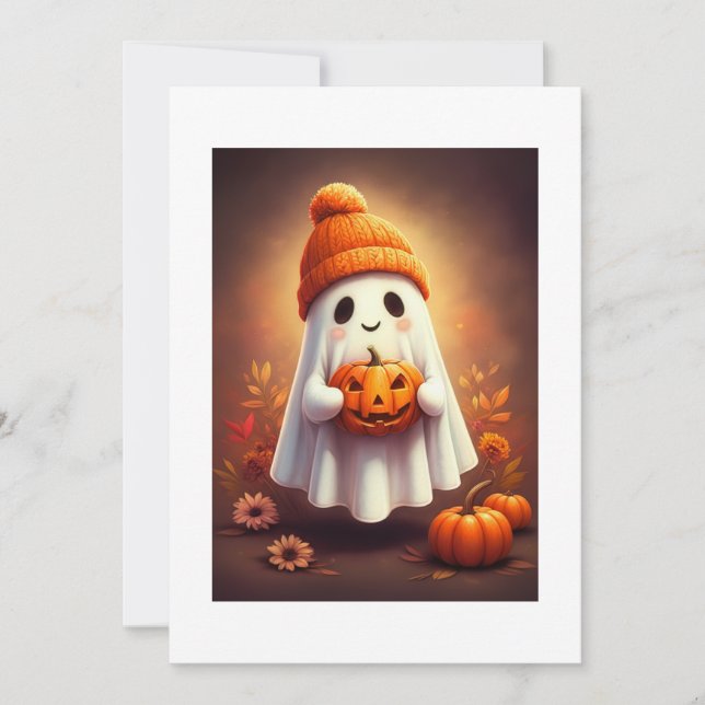 adorable ghost invitation (Front)