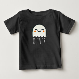Adorable ghost-themed personalized baby T-Shirt
