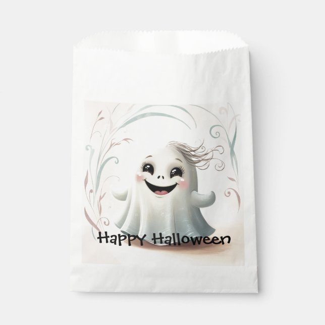 Adorable Ghostly Friend Halloween Design Favour Bag (Front)