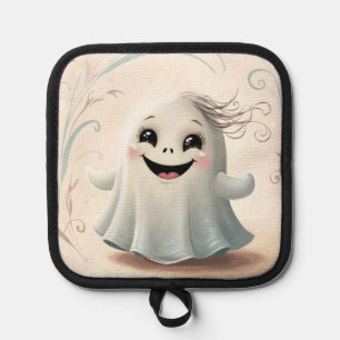 Adorable Ghostly Friend Halloween Design  Pot Holder
