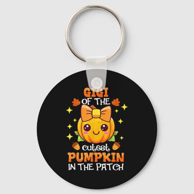 Adorable Gigi Of The Cutest Pumpkin In The Patch  Keychain (Front)