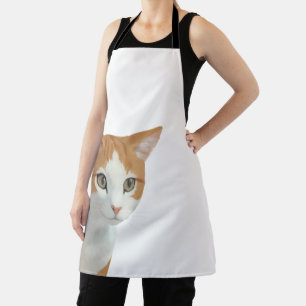 Adorable Ginger Cat Art Apron