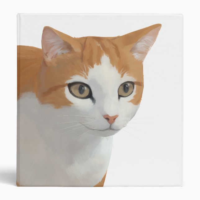 Adorable Ginger Cat Art Binder (Front)