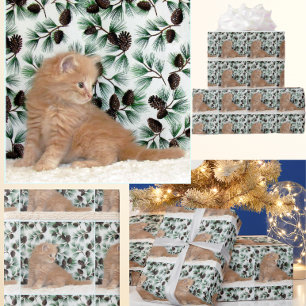 Adorable Ginger Kitten - Cat Christmas Wrapping Paper