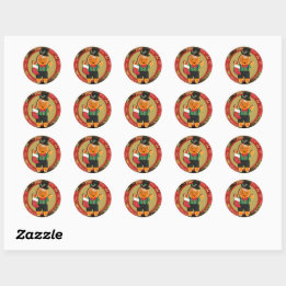 Adorable Gingerbread Man Christmas Classic Round Sticker