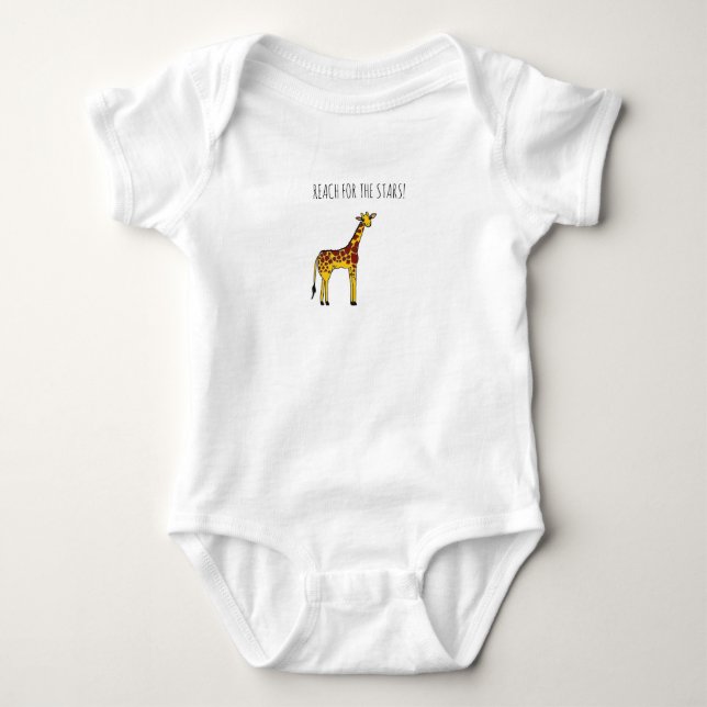 Adorable giraffe baby bodysuit (Front)
