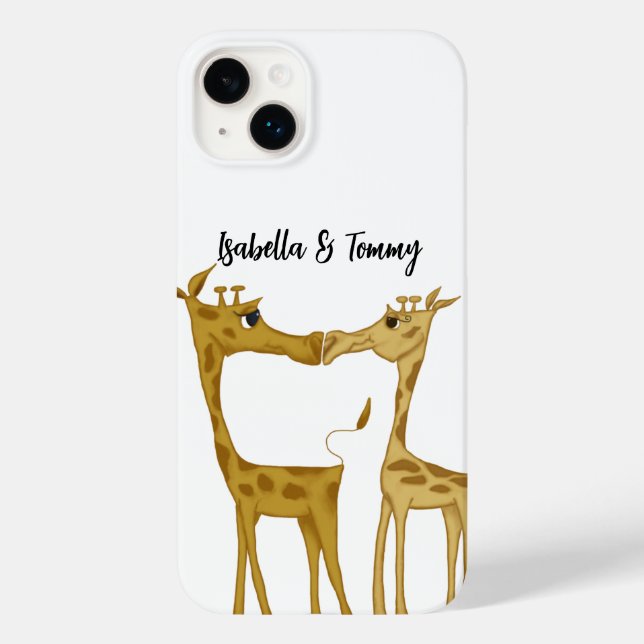 Adorable Giraffe Lovers Case-Mate iPhone Case (Back)