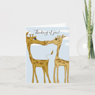 Adorable Giraffe Lovers Note Card