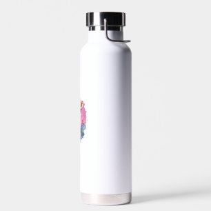 Adorable Giraffe Surrounded By Flowers _2 Water Bottle